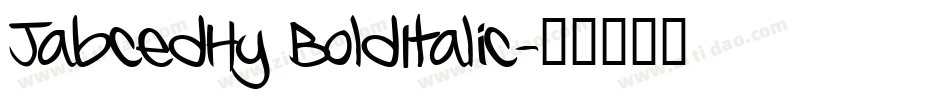 JabcedHy BoldItalic字体转换